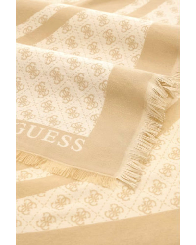 Sciarpa donna Guess Noelle jacquard Kefiah beige multilogo C27GU29 AW5657POL03