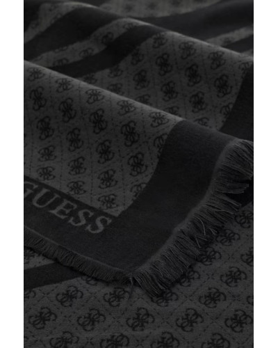 Sciarpa donna Guess Noelle jacquard Kefiah coal multilogo C27GU28 AW5657POL03