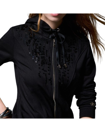 Felpa aperta donna Liu Jo con zip nero E27LJ32 TF6134 FS576 22222