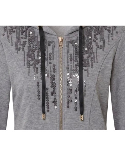 Felpa aperta donna Liu Jo con zip acciaio E27LJ35 TF6134 FS576 02062