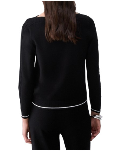 Maglione donna Liu Jo nero/bianco E27LJ40 TF6189 MS63L A3521