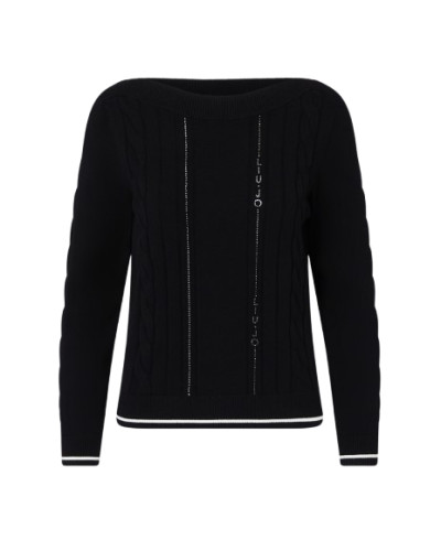 Maglione donna Liu Jo nero/bianco E27LJ40 TF6189 MS63L A3521