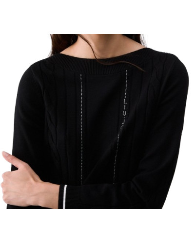 Maglione donna Liu Jo nero/bianco E27LJ40 TF6189 MS63L A3521