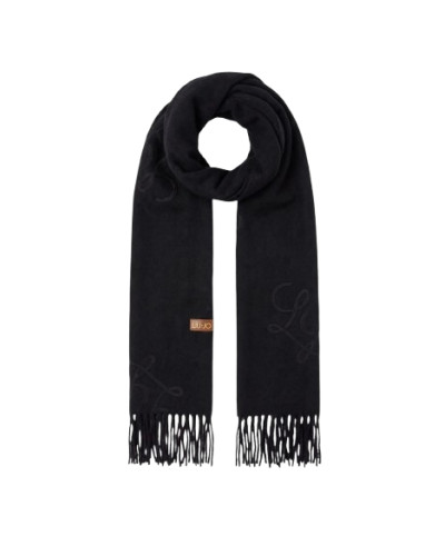 Sciarpa Liu Jo con logo monogram embossed nero C27LJ15 2F6033 T0300 22222