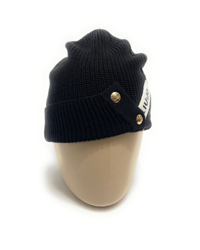 Berretto Liu jo beanie nero/bianco lana C27LJ03 TF6235 MA22S A3521