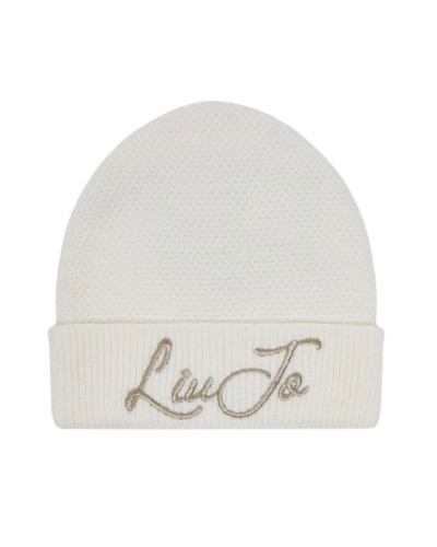 Berretto Liu jo beanie bianco lana C27LJ08 TF6270 MS75L 10701