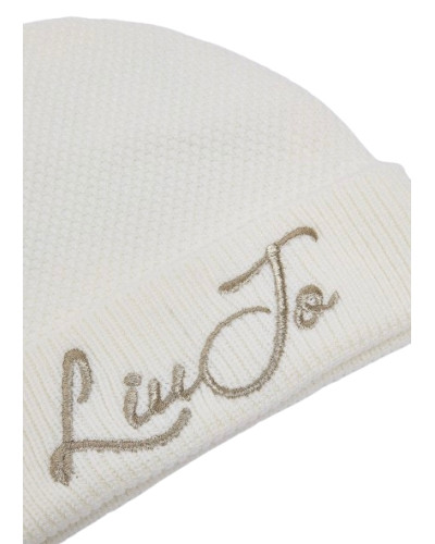 Berretto Liu jo beanie bianco lana C27LJ08 TF6270 MS75L 10701