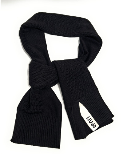 Sciarpa donna Liu Jo in maglia nero C27LJ01 TF6234 MA22S A3521