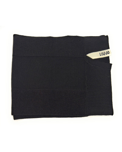 Sciarpa donna Liu Jo in maglia nero C27LJ01 TF6234 MA22S A3521