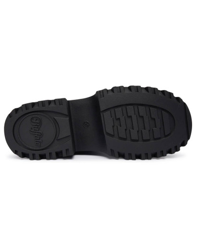 Scarpe donna Buffalo stivaletto Bravr biker lo vegan nappa black D27BF07 BN1220067