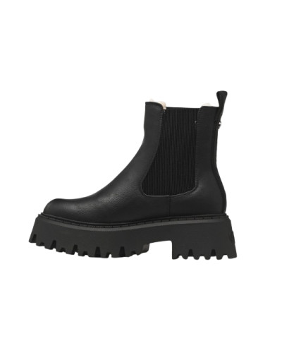 Scarpe donna Buffalo stivaletto Aspen Chelsea warm vegan nappa black D27BF11 BN1270101
