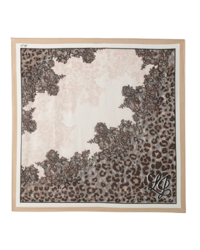Sciarpa donna Liu Jo foulard leopard lace cammello C27LJ27 2F6073 T2745 00070