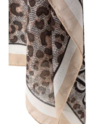 Sciarpa donna Liu Jo foulard leopard lace cammello C27LJ27 2F6073 T2745 00070