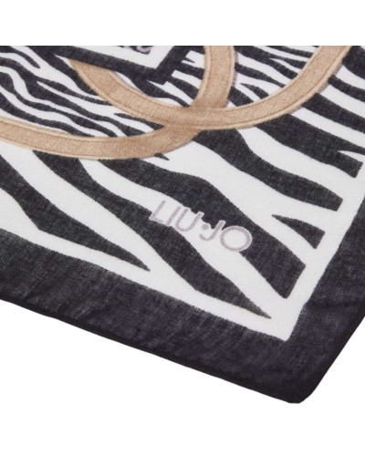 Sciarpa donna Liu Jo foulard stola animalier nero C27LJ30 2F6063 T2745 22222