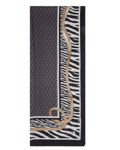 Sciarpa donna Liu Jo foulard stola animalier nero C27LJ30 2F6063 T2745 22222