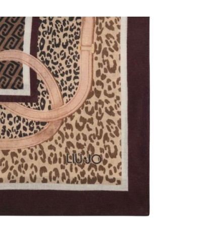 Sciarpa donna Liu Jo foulard stola animalier red aubergine C27LJ31 2F6063 T2745 91718