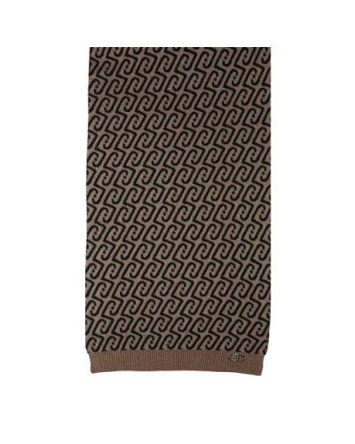 Sciarpa Liu Jo stola Jacquard con logo monogram cammello/ nero C27LJ33 2F6016 M0300 000417