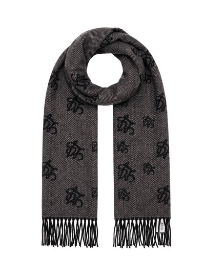 Sciarpa Liu Jo stola jacquard con logo nero C27LJ38 2F6034 T0300 22222