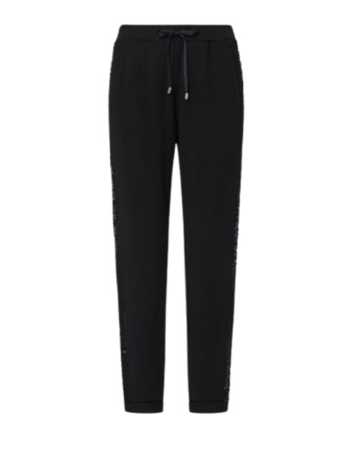 Pantalone donna Liu Jo in felpa nero E27LJ36 TF6143 FS576 D3063