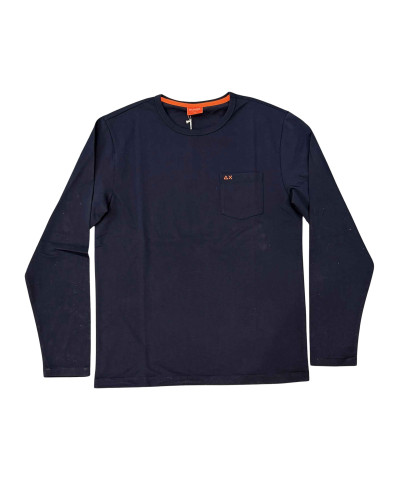 T-shirt jersey uomo Sun68 club 07 navy blue E27SU02 T46501