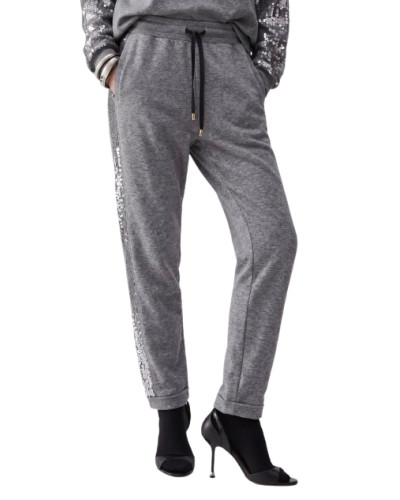 Pantalone donna Liu Jo in felpa acciaio E27LJ38 TF6143 FS576 02062