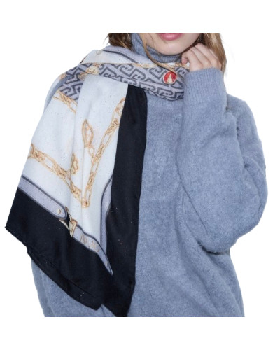 Sciarpa donna Liu Jo foulard stola nero C27LJ12 2F6069 T2745 22222
