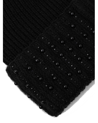 Berretto Liu jo beanie con applicazioni e logo nero C27LJ41 2F6027 MAA06 22222