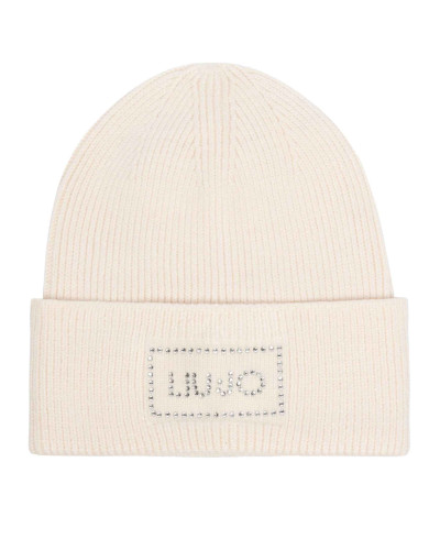 Berretto Liu jo beanie con logo burro C27LJ43 2F6022 MA38S 00192