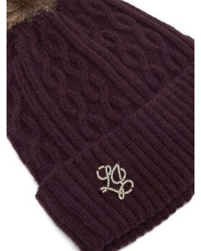Berretto Liu jo beanie a maglia red aubergine C27LJ47 2F6008 MA33S 91718