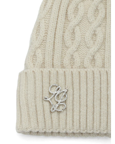 Berretto Liu jo beanie a maglia burro C27LJ50 2F6008 MA33S 00192