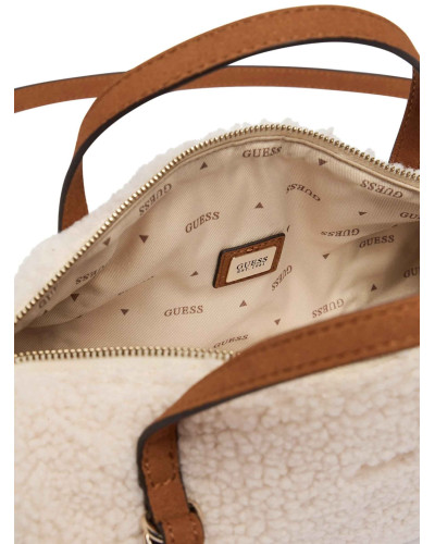 Borsa donna Guess hobo Taylor mini barrel Satchel white/cognac B27GU187 WS232576