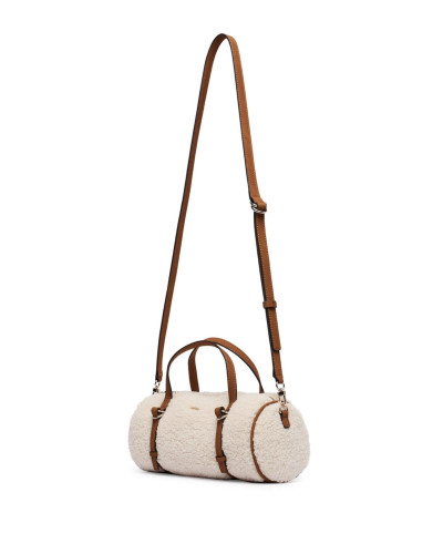Borsa donna Guess hobo Taylor mini barrel Satchel white/cognac B27GU187 WS232576