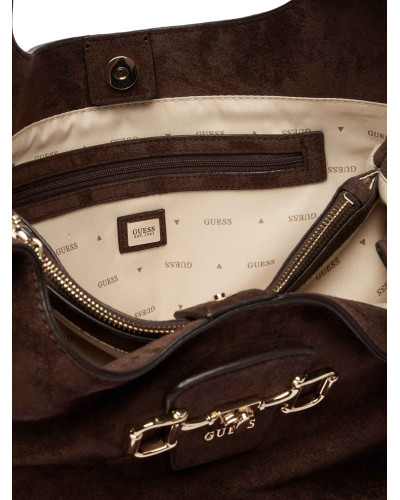 Borsa donna Guess a spalla Sunset hobo espresso B27GU191 SG231402