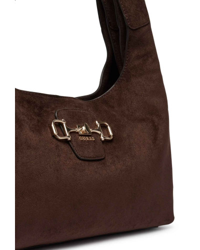 Borsa donna Guess a spalla Sunset hobo espresso B27GU191 SG231402