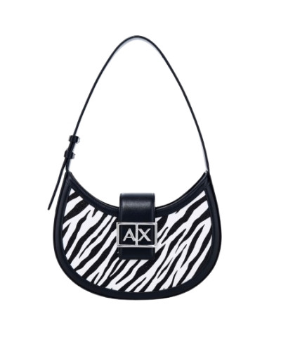 Borsa donna a mano/spalla Armani Exchange black/white B27AX39 XW002565 AF26571 MC045