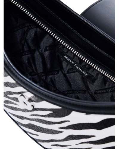 Borsa donna a mano/spalla Armani Exchange black/white B27AX39 XW002565 AF26571 MC045