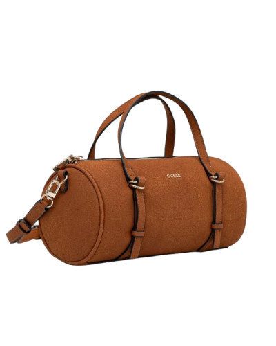 Borsa donna Guess hobo Taylor mini barrel Satchel cognac B27GU202 SG232576