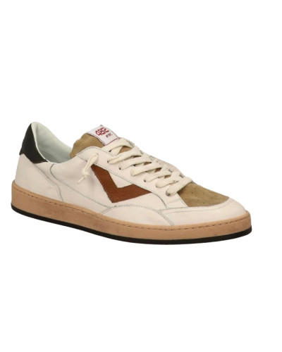 Scarpe uomo 4B12 sneakers white/ bush/ beige U27QB09 PLAYNEW-U1037