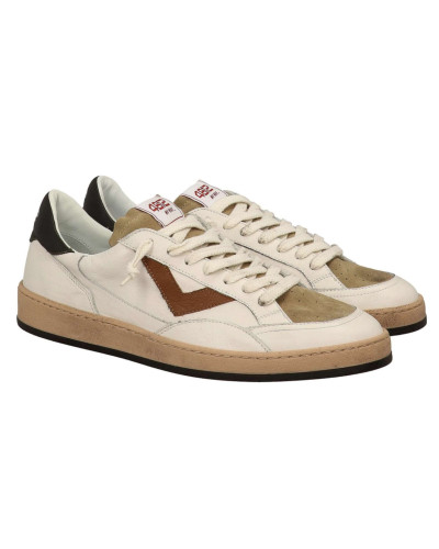 Scarpe uomo 4B12 sneakers white/ bush/ beige U27QB09 PLAYNEW-U1037