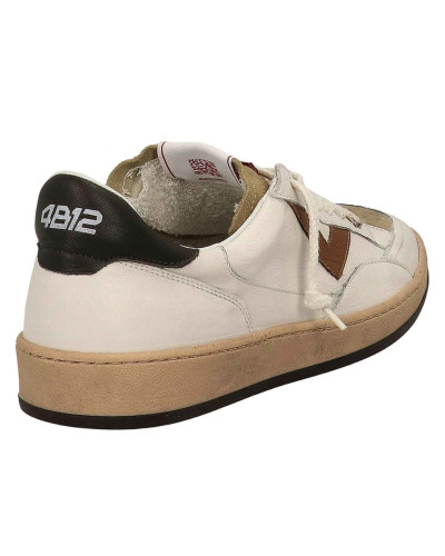 Scarpe uomo 4B12 sneakers white/ bush/ beige U27QB09 PLAYNEW-U1037