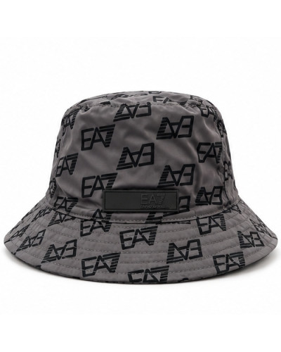 Cappello cloche EA7  Reversibile black grey fancy  C27EA15 TW001558 AF27530 F8033