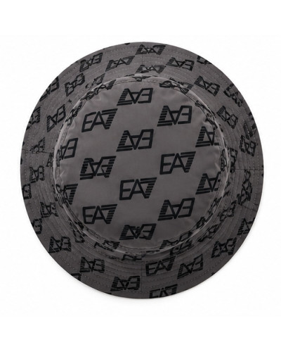 Cappello cloche EA7  Reversibile black grey fancy  C27EA15 TW001558 AF27530 F8033