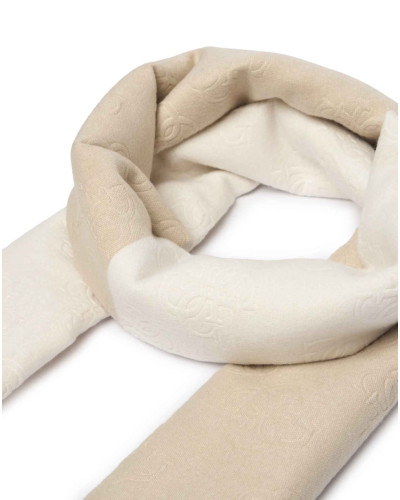 Sciarpa donna Guess beige/white multilogo C27GU52 AW5675POL03