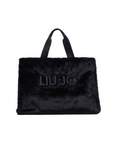 Borsa donna Liu-jo L Tote Fake Fur pelliccia sintetica nero B27LJ87 2F6037 E0218 22222