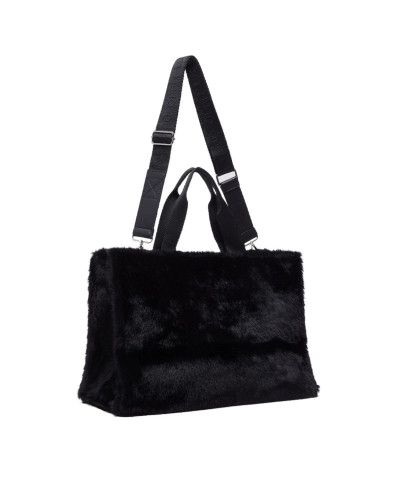 Borsa donna Liu-jo L Tote Fake Fur pelliccia sintetica nero B27LJ87 2F6037 E0218 22222