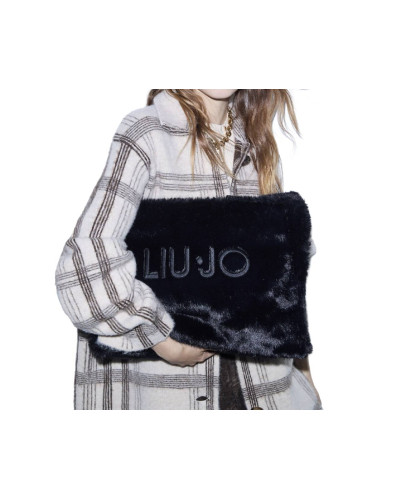 Borsa donna Liu-jo L Tote Fake Fur pelliccia sintetica nero B27LJ87 2F6037 E0218 22222