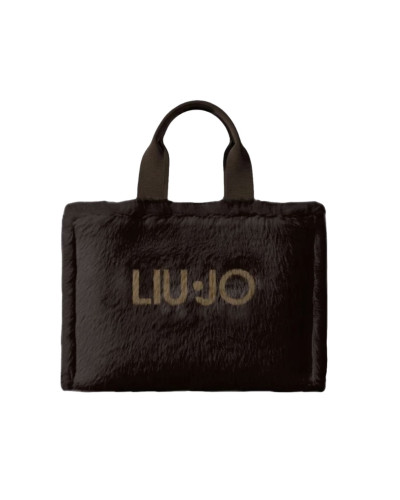 Borsa donna Liu-jo L Tote Fake Fur pelliccia sintetica t.moro B27LJ88 2F6037 E0218 00533