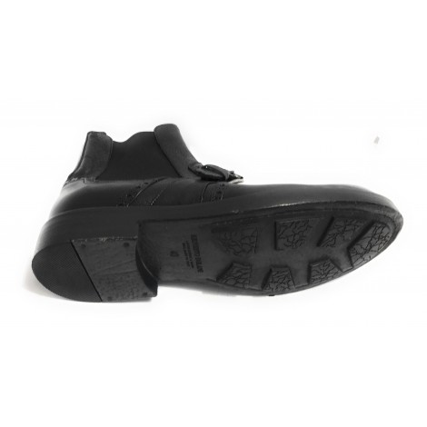 SCARPE UOMO ERNESTO DOLANI STIVALETTO BEATLES PELLE BUFALO COL. NERO CON FRANGIA U18ED02