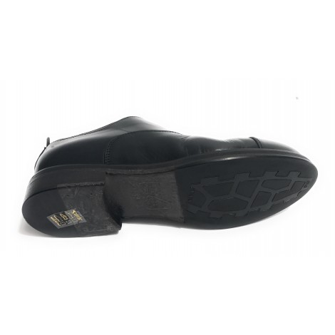 SCARPE UOMO CAVALLINI FRANCESINA SCAMICIATA PELLE LAVATA COLORE NERO HAND MADE U18CA04