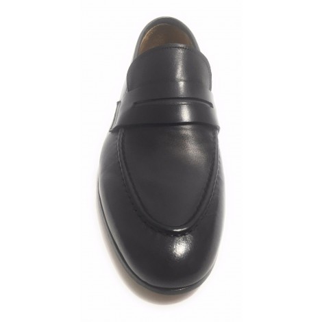 SCARPE UOMO BEN.TER MOCASSINO NERO BANDINA  FONDO CUOIO FATTE MANO US17BT12